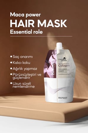 Kolajen Saç Bakım Maskesi Maca Özü Onarıcı Repair Kolajen Saç Maskesi 500 ml Karsel
