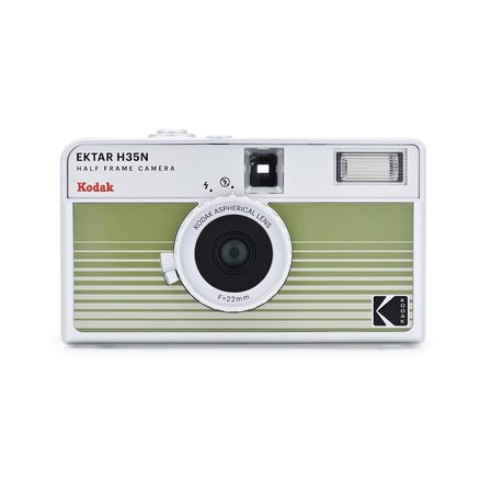 KODAK EKTAR H35N 35mm Filmli Fotoğraf Makinesi-Çizgili Yeşil