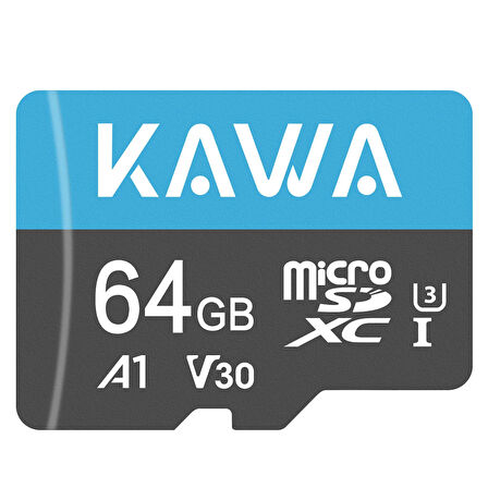 Kawa High Endurance U3 V30 100MB/s Okuma 40MB/s Yazma 64GB Micro SD Hafıza Kartı