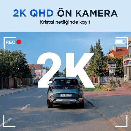 Kawa Mini ORB 2K QHD 360° Döndürülebilir Wi-Fi Gece Görüşlü Araç Kamerası