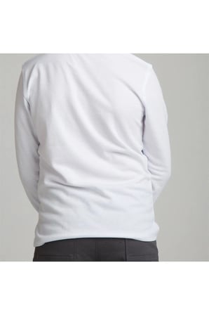 Turkuaz Polo Yaka Lakost T-shirt Uzun Kollu Okul Tişörtü