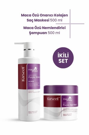 SET Maca Purple Mor Şampuan 500 ml + Mor Maske 500 ml
