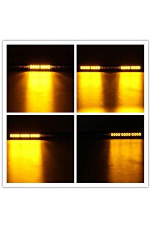 Çakarlı Off Road Tepe Led Bar 12-24v Turuncu-Turuncu Metal Gövde 85 Cm