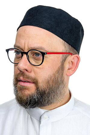 Kubbeli Sert Kalıp Takke - Siyah