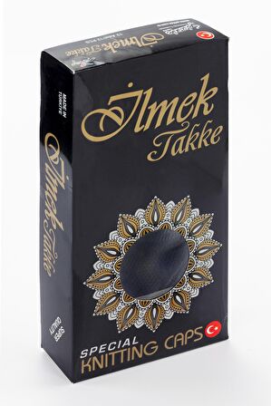 İlmek Dantel Örme Namaz Takkesi - Siyah
