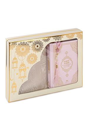 Almanca Mealli Kuran Seti - Pembe