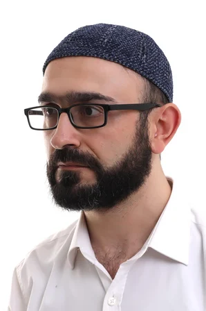 Lacivert Füme Kışlık Çift Renk Kadife Namaz Takkesi