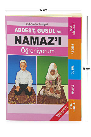 Abdest, Gusül ve Namazı Öğreniyorum Kitabı - Çanta Boy - Pembe -  M.E.B Tavsiyelidir