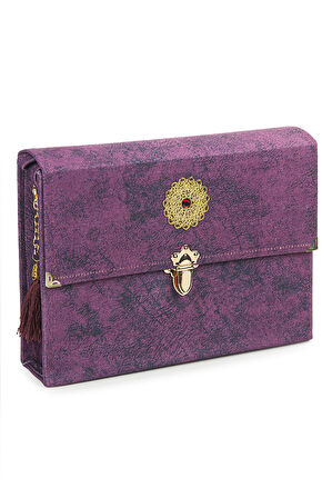 30 Cüz Nubuk Kaplama Özel Taşıma Çantalı Rahle Boy Arapça Kuranı Kerim Fuşya