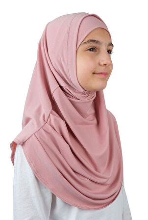 Pratik Hazır Geçmeli Boneli Çocuk Şal Pembe