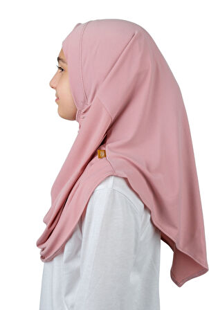 Pratik Hazır Geçmeli Boneli Çocuk Şal Pembe