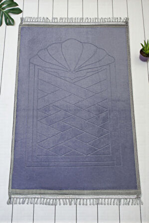 Yumuşak Kadife Dokulu Peluş Seccade Mor