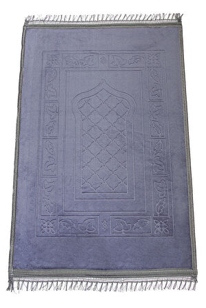 Yumuşak Kadife Dokulu Peluş Seccade Mor