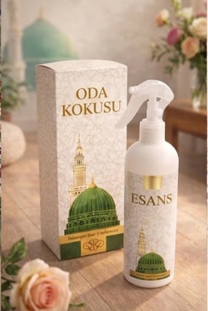 Medine Ravza Desenli Seccade ve Esans Seti Dini Hediyelik Set