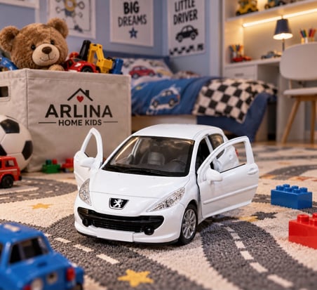 Peugeot 207 Beyaz Metal Model Araba Çek Bırak Lisanslı