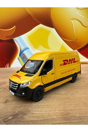 Mercedes-Benz Sprinter DHL Araba Mercedes Diecast Kargo Arabası DHL Minibüs 12CM