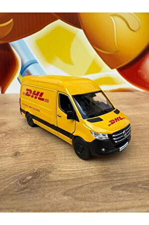 Mercedes-Benz Sprinter DHL Araba Mercedes Diecast Kargo Arabası DHL Minibüs 12CM