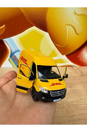 Mercedes-Benz Sprinter DHL Araba Mercedes Diecast Kargo Arabası DHL Minibüs 12CM