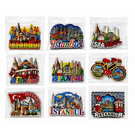 İstanbul Temalı Ahşap Buzdolapı Süsü Magnet Alk5825