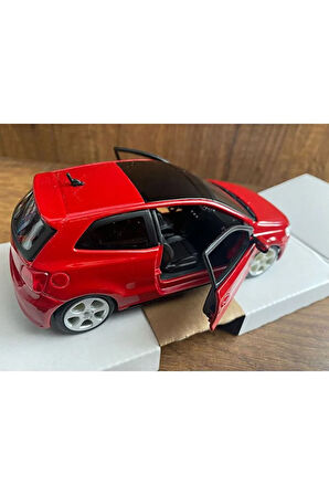 VOLKWAGEN POLO GTI MODEL ARABA DİECAST POLO KIRMIZI MODEL DİECAST ARABALAR KAPILAR AÇILIR