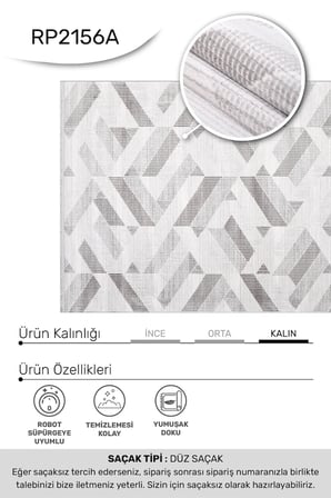ANATOLIA HALI MOTTA Beyaz/Gri - Özel Ölçü-Salon,Oturma Odası ve Koridor Halısı
