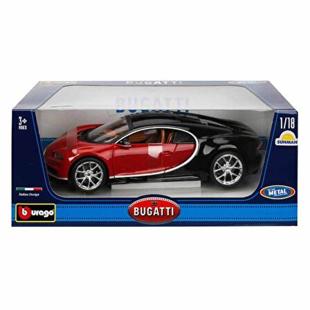 11040 Burago 1:18 Bugatti Chiron Kırmızı Model Araba FABBATOYS