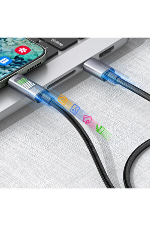 60 watt hızlı şarj type c süper kablosu 1m type-c To type-c  sağlam data-sarj kablosuuyumlu
