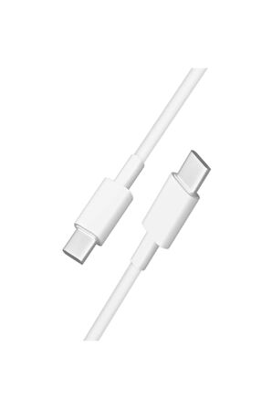 Samsung-ipho Uyumlu Beyaz Type-C to Type-C Hızlı Şarj-Data Kablosu(20W PD,QC3.0,Sarj-voltaj Korumalı