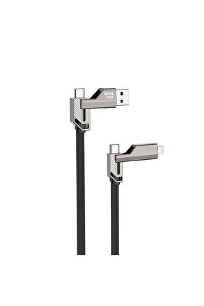 laptop,notebook,MacBook için 60W Type-C  Type-C + 30W Lightning Şarj+Data Kablosu for iphone-samsung