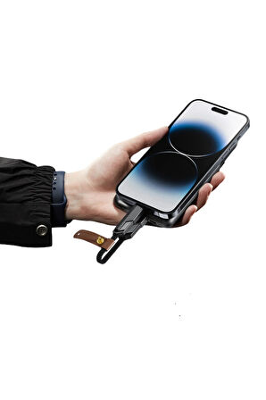 4+1 Kısa ip örgü Hızlı Şarj Kablosu(Type-C 60W PD,Lightning 30W+Micro USB)for(Samsung,Xiaomi,İphone)