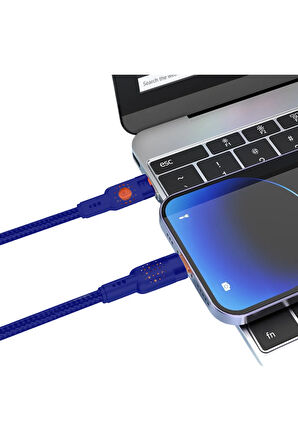 60w Sarj adaptörleri için uyumlu şarj kablosu 1 Metre Type-C To Type-C Şarj ve Data Kablosu (GRİ)