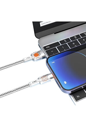 Beyaz renk sarj kablosu ve Data Kablosu Hızlı sarj 18 watt usb to type c kablo 1 metre