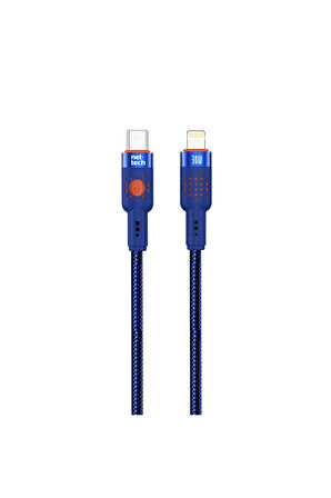 30w iphone adaptör uyumlu şarj kablosu 1 Metre Type-C To Lightning Şarj ve Data Kablosu (Mavi renk)