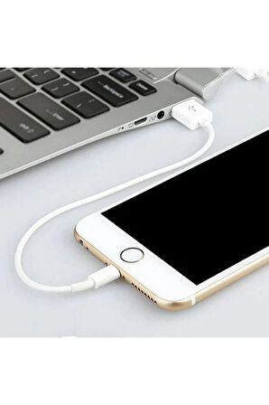 20cm Kısa USB Type-C Hızlı Şarj Kablosu - iPhone 10-11-12-13-14-15- Pro Max Uyumlu (2A/12W)
