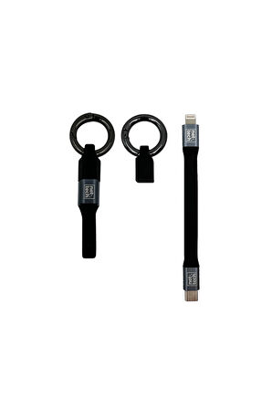 iphone Uyumlu kısa 27w  Anahtarlık hızlı şarj kablosu 20 Cm Type-C To Lightning Şarj ve Data Kablosu