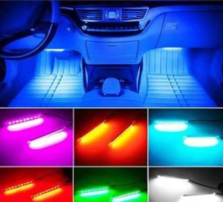 Bmw X5 F15 2013-2014-2015-2016-2017-2018 Araç İçi Ayak Altı LED Aydınlatma 48’li RGB Ses Duyarlı Müzikli Kumandalı Oto Ambiyans Işığı