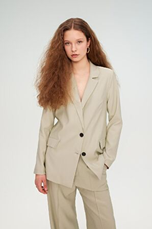 DeFacto Loose Fit Kruvaze Yaka Düğmeli Blazer Ceket Z8276AZ24SMGN1156