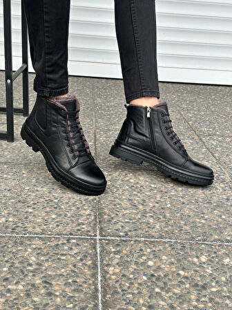 Luis Figo %100 Deri Rahat Erkek Günlük Kışlık Sneakar Spor Bot Kürklü 40-44