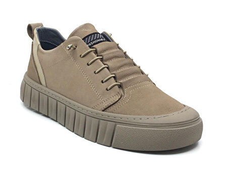 Taşpınar %100 Hakiki Nubuk Deri Erkek Günlük  Rahat Kışlık Sneaker Bağcıksız Ayakkabı Yeni Sezon 40-44