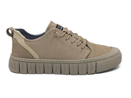 Taşpınar %100 Hakiki Nubuk Deri Erkek Günlük  Rahat Kışlık Sneaker Bağcıksız Ayakkabı Yeni Sezon 40-44