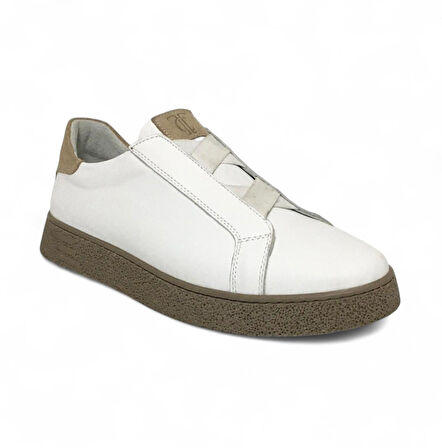 Catelli %100 Deri Tam Ortopedik Yumuşak İç Taban Erkek Kışlık Rahat Günlük Lastikli Sneaker Ayakkabı 40-44