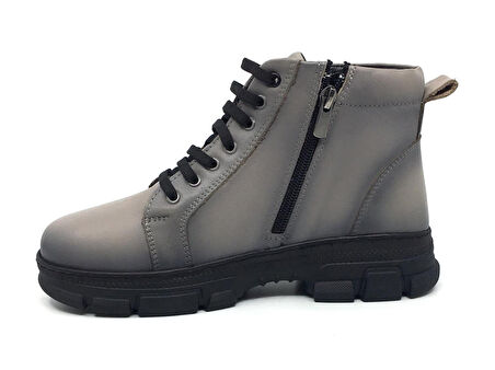 Taşpınar %100 Hakiki Deri Kadın Kışlık Günlük Fermuarlı Sneaker Bot 36-41