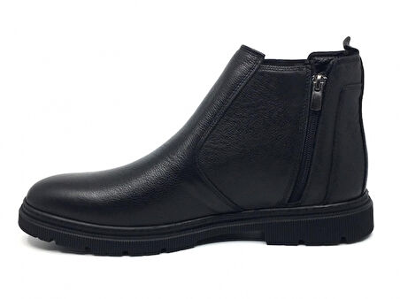 Taşpınar Baykara %100 Hakiki Deri Erkek Günlük Kışlık Rahat Kauçuk Kaymaz Taban İçi Komple Kürklü Klasik Bot Büyük Numara 40-47