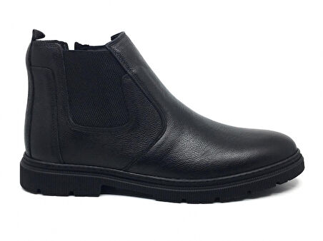 Taşpınar Baykara %100 Hakiki Deri Erkek Günlük Kışlık Rahat Kauçuk Kaymaz Taban İçi Komple Kürklü Klasik Bot Büyük Numara 40-47