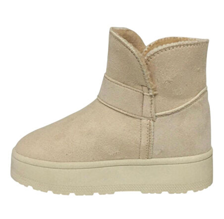 GLIESE Kadın Platform Kalın Taban Günlük İçi Kürklü Ayağı Üşütmez Bot & Bootie 36-40