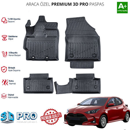 TOYOTA YARİS ARACA ÖZEL 3D PASPAS 2020 2021 2022 2023 2024
