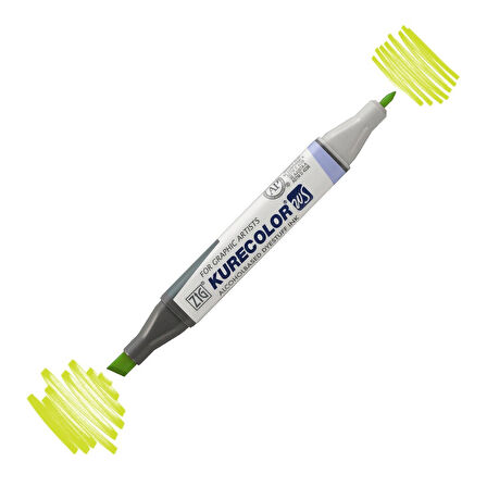 Zig Kurecolor Kc3000 Twin S Marker Kalem 125 Yellow Green