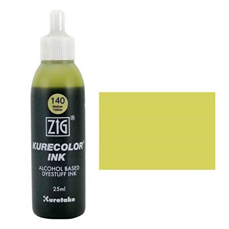 Zig Kurecolor Refill Ink Mürekkep 140 Mellow Yellow 25ml