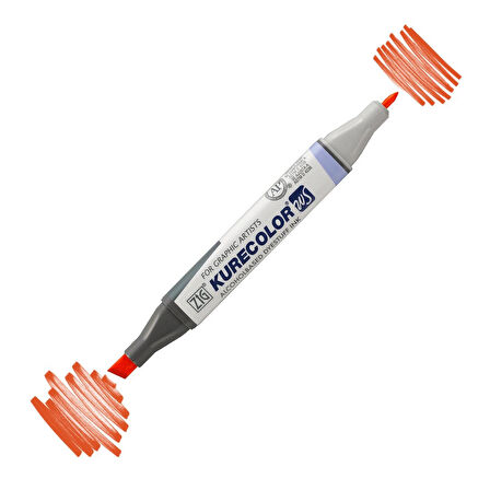 Zig Kurecolor Kc3000 Twin S Marker Kalem 215 Scarlet Red