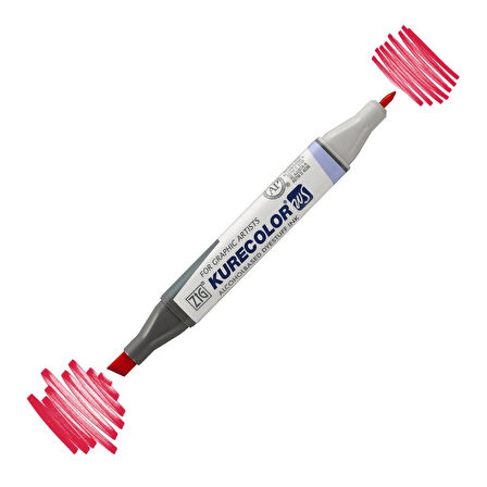 Zig Kurecolor Kc3000 Twin S Marker Kalem 264 Geranium Red